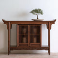 Meuble de rangement en bois, coloris brun naturel