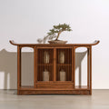 Meuble de rangement en bois, coloris brun naturel