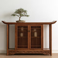 Meuble de rangement en bois, coloris brun naturel