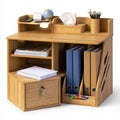 Meuble de rangement étroit en bois, coloris brun naturel