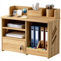 Meuble de rangement étroit en bois, coloris brun naturel
