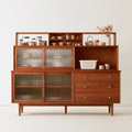 Buffet de rangement en bois, coloris brun moyen