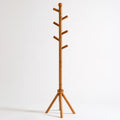 Porte-manteaux en bois, coloris brun naturel